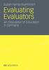 The Evaluating Evaluators : An Evaluation of Education In Germany Book