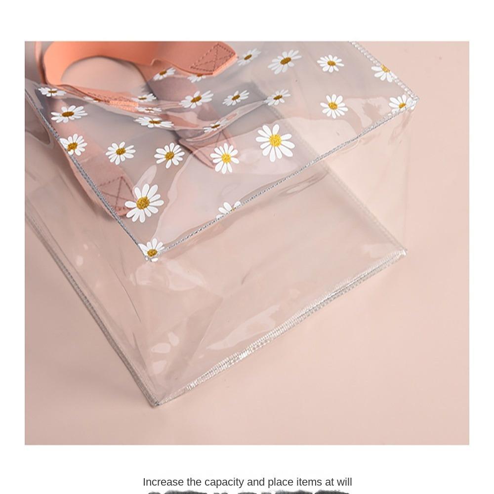 Пластиковый пакет для покупок Цветочный пакет ПВХ Прозрачный Гибкая сумка-тоут Сумка для покупок Упаковочный пакет