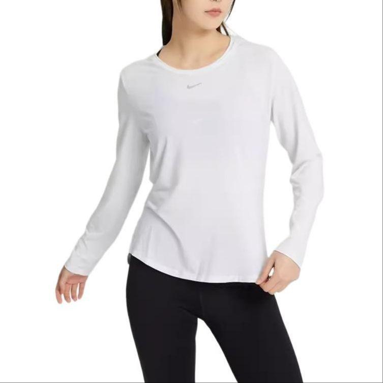 (WMNS) Nike Однотонный Тренировочный Спортивный Дышащий с Длинным Рукавом Белый Женский DD0621-100