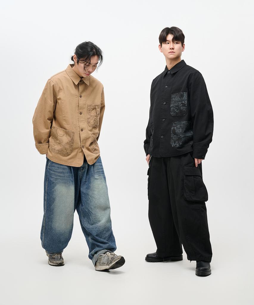 Idontwannaworktoday Shirt Jacket (Beige)