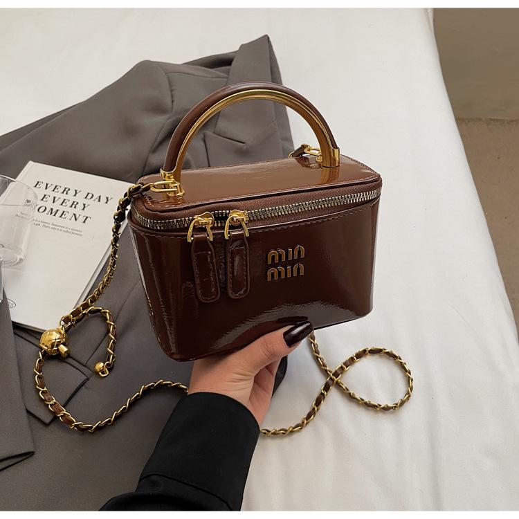 Винтажная маленькая квадратная сумка Miu на цепочке - Женская повседневная модная сумка через плечо и кроссбоди