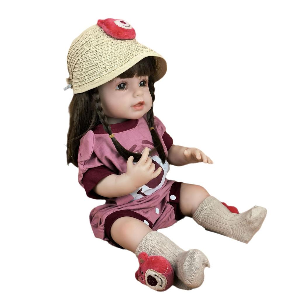 Мягкая силиконовая кукла-реборн, 55 см - Игрушка принцесса для девочки со сменной одеждой, Идеальный подарок для детей
