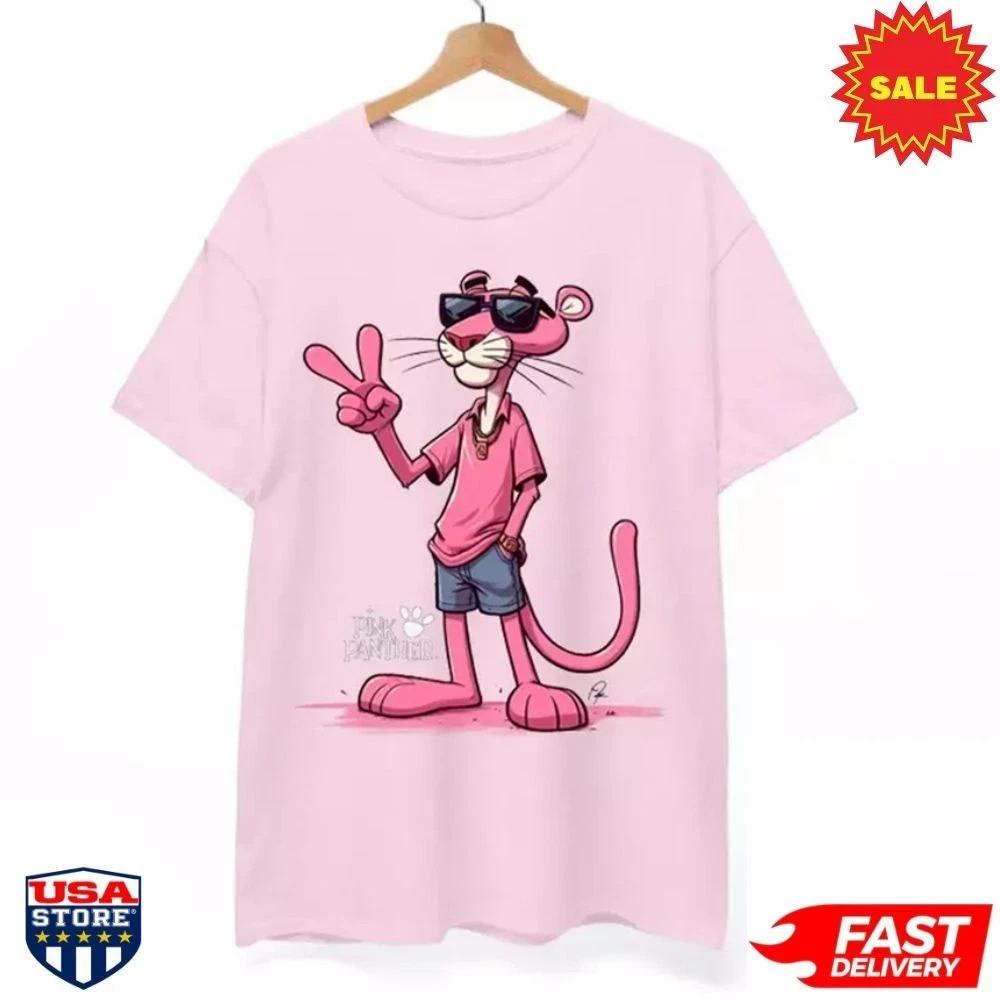 Pink Panther Cartoon Unisex TShirt All Size S3XL For Fan Unisex T-Shirt