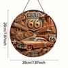 Двумерный металлический знак Route 66, Винтажная жестяная табличка для бара, кафе, гаража, Ретро настенный декор