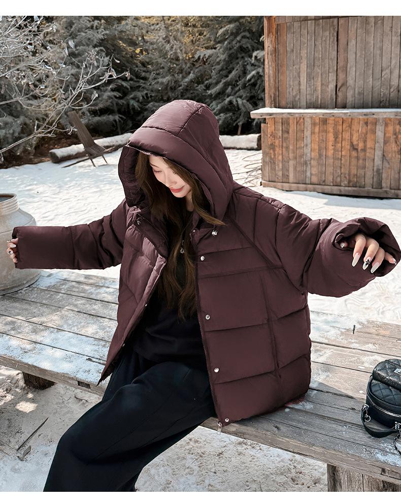 Women’s Short Hooded Windproof Thicken Warm Winter Jacket Outerwear