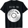 33 45 78 об/мин 80-е 90-е Ретро Виниловая пластинка Вечеринка Музыка Футболка