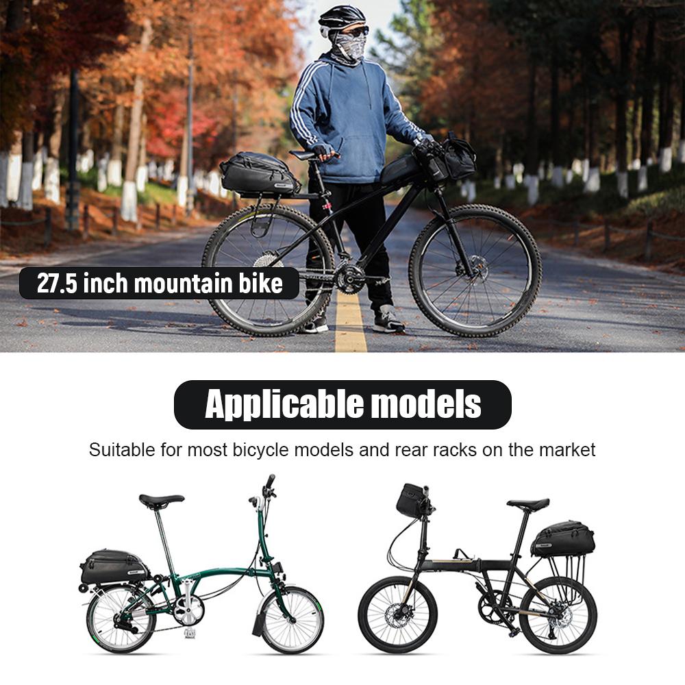 Многофункциональная сумка на багажник велосипеда, полиэстеровая сумка на заднее сиденье велосипеда, водонепроницаемая сумка на заднее багажник, сумка через плечо