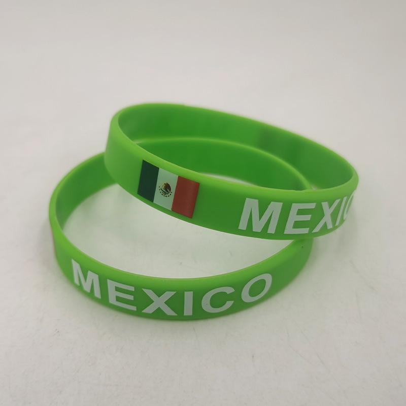 2026 FIFA World Cup Silicone Wristband Mexico USA Canada Flag Sports Wristband 3-Pack