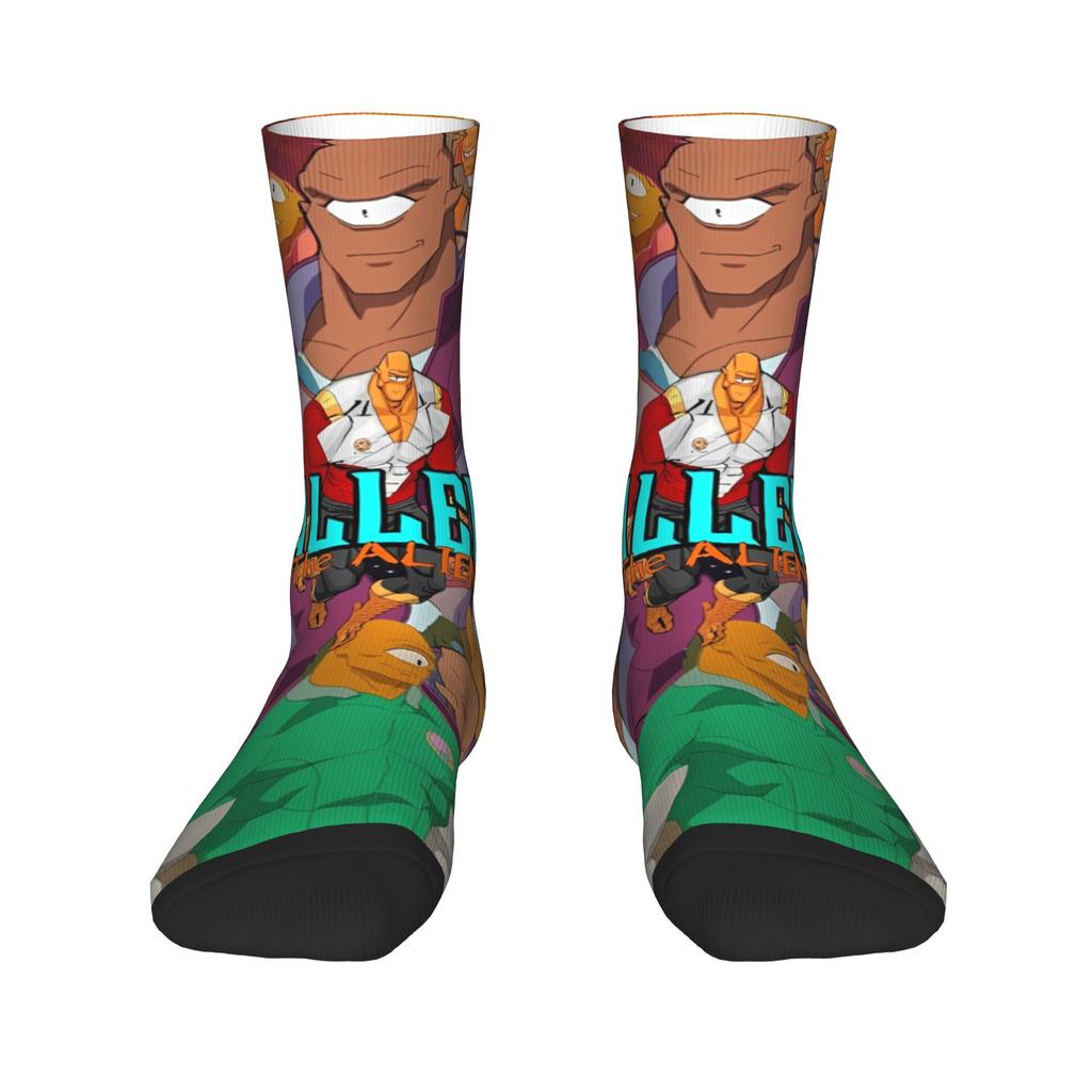 Взрослые Мужские Носки Аллен Инопланетянин Непобедимый Аниме Чулки Осень Смешные Теплые Мягкие Носки с Принтом Альпинистские Нескользящие Носки