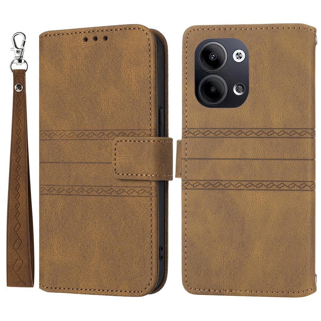 Для Oppo Reno13 5G (Глобальный) Чехол-кошелек из кожи с тиснением, приятный на ощупь, чехол для телефона