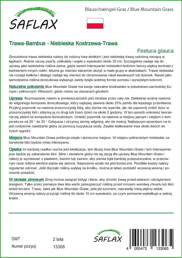SAFLAX Голубая горная трава - 50 семян - Festuca glauca