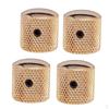 4 Pieces Iron Guitar/Bass Replacement Volume Control Knobs Buttons Caps Golden