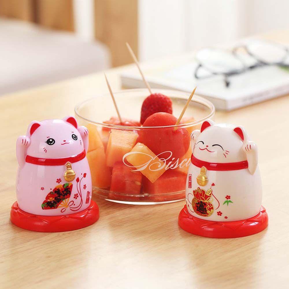 Organizer High Quality Lucky Cat Toothpick Holder Dispenser Toothpick Box Toothpick Container