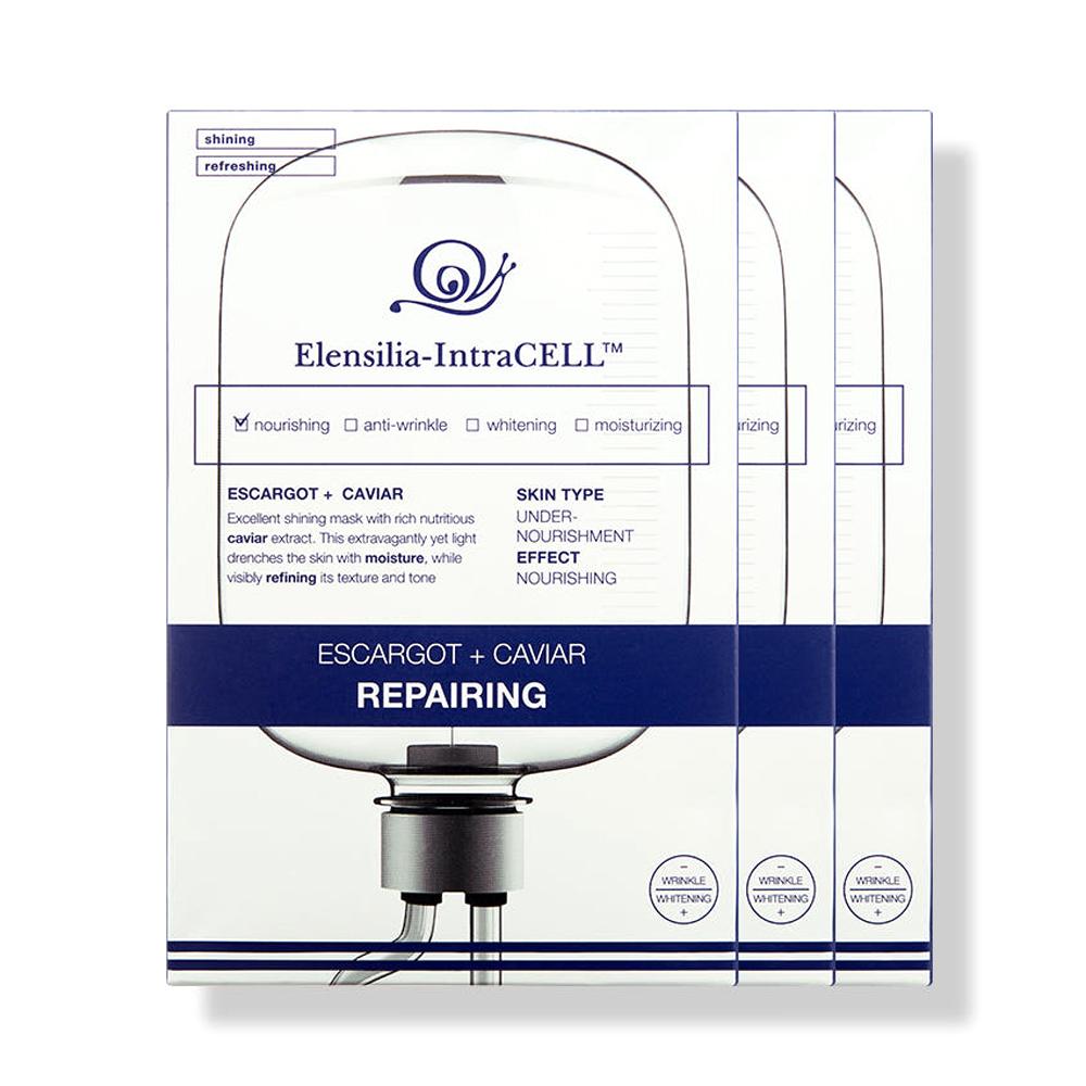 ELENSILIA Intracell Восстанавливающая маска с экстрактом улитки и икры 25 мл*30 шт.