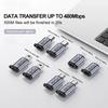 Адаптер-переходник Type C на Micro Mini USB Lightting Female 480 Мбит/с Быстрая зарядка Конвертер данных Разъем для iPhone 15 14 Xiaomi Samsung Android Телефонов
