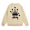 Свитшот Stu Streetwear Tour Edition с принтом букв, круглый вырез, мужской, свободный крой, хлопок, для повседневной носки