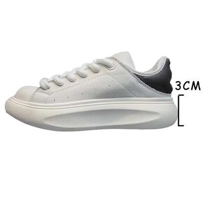 Кроссовки женские толстые из натуральной коровьей кожи разных цветов на платформе и танкетке, женские удобные мокасины на шнуровке, модная обувь 3 см