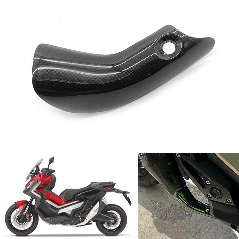 XADV750 Motorcycle Exhaust System Middle Connection Pipe Heat Shield Cover Guard XADV 750 For Honda X-ADV750 Real Carbon Fiber