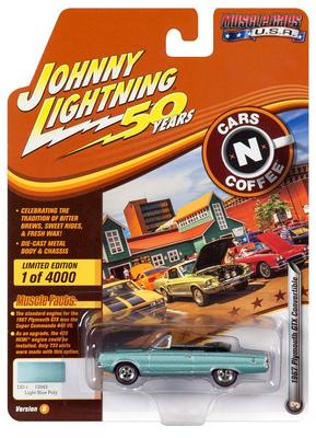 Johnny Lightning JLMC020 Маслкар 1967 Plymouth GTX ВЕРСИЯ B Синий Поли