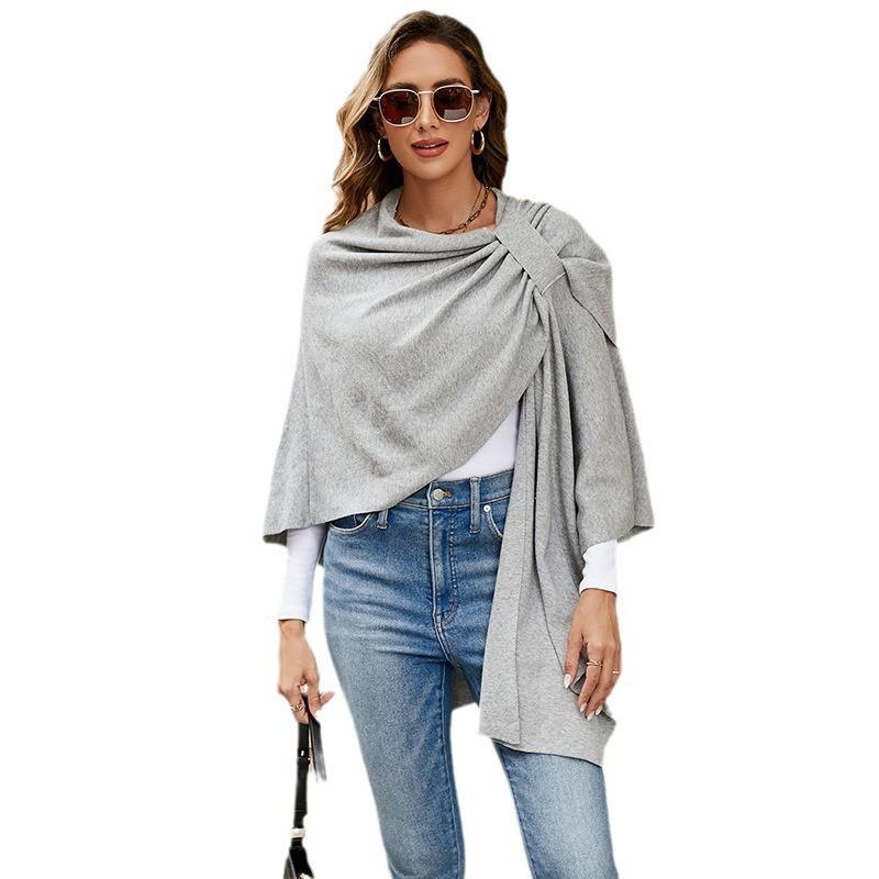 Lightweight Solid Color Knitted Scarf Shawl Wrap Fall Unisex Soft Warm Fashion Accessory