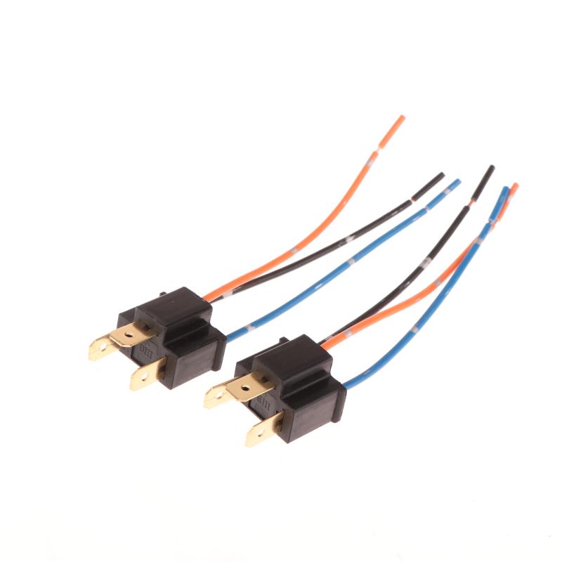 2/4PCS Car Headlight Fog Lamp Male Adapter Socket Wiring Harness H4 Bulb Socket Male Adapter Connector
