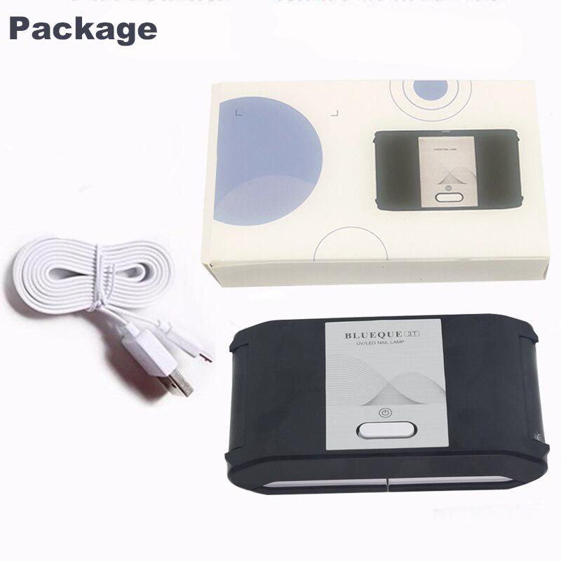 Портативная складная УФ-лампа для сушки ногтей, лампа для сушки геля, USB-лак для фототерапии УФ-геля