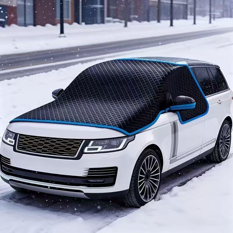 Магнитный Утолщенный Чехол-Шторка для Лобового Стекла Автомобиля от Снега и Солнца
