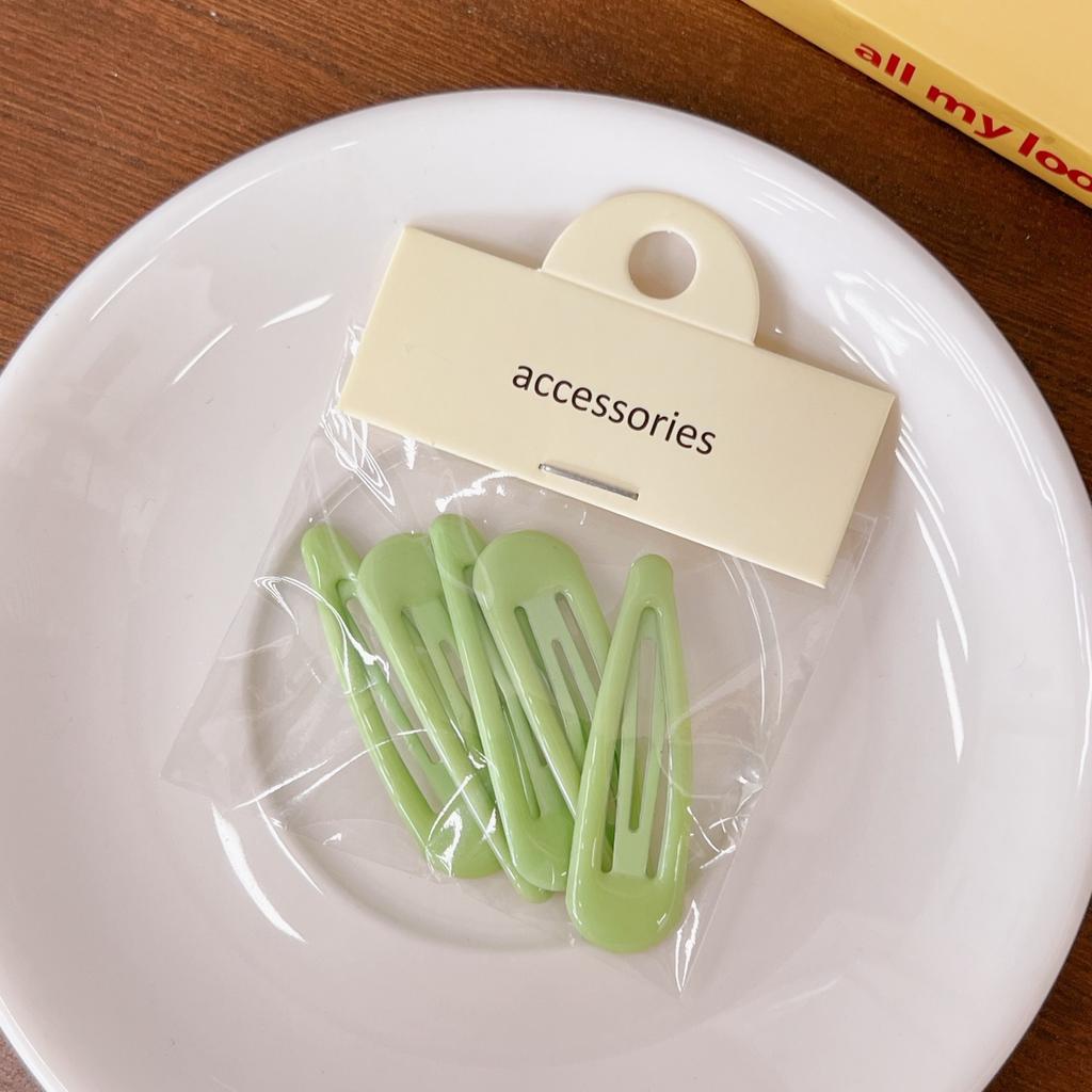 4-5 шт., желто-зеленая челка, боковой зажим, головной убор, волосы девушки, боковой зажим для волос, простая заколка, милый аксессуар для волос