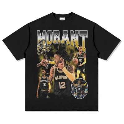 Новое поступление футболка Ja Morant 12 Memphis для фанатов баскетбола, с коротким рукавом, новая версия, мужская и детская, летняя мода, хлопковые футболки