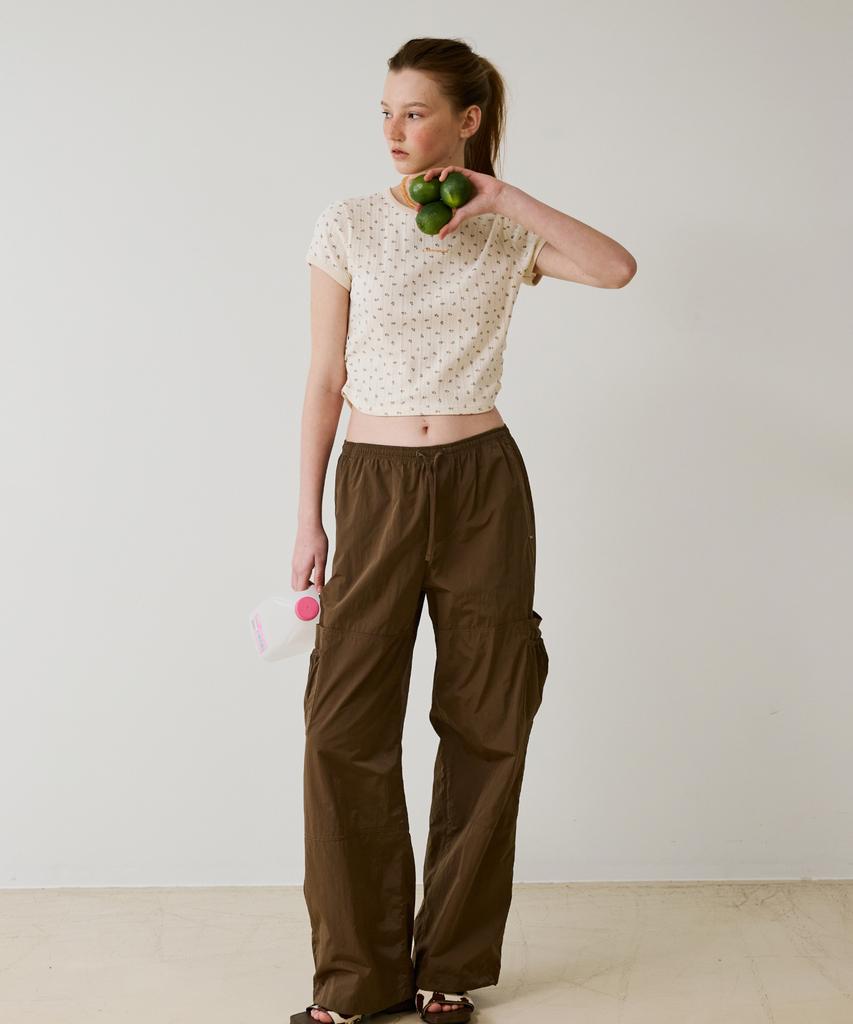 COVERNAT WOMAN Fluid Cargo Pants Chocolate