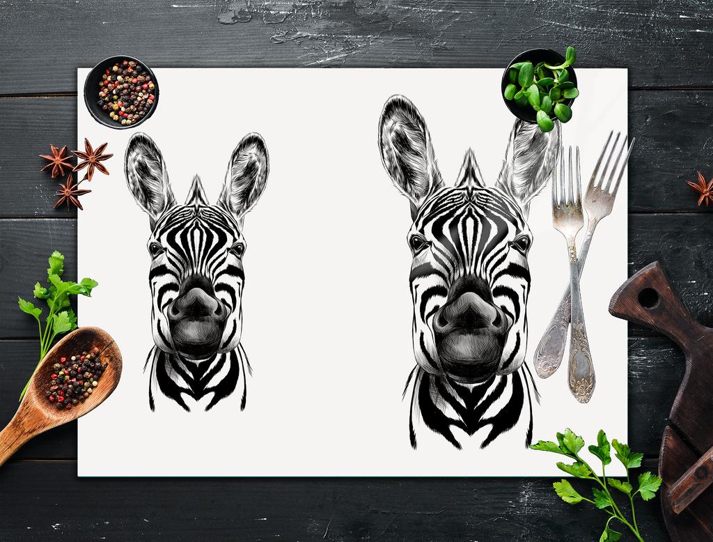Glass cooktop protector 70x52 Zebra