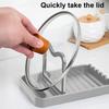 Держатель для крышки кастрюли Стойка для посуды Нескользящая конструкция Легко чистить Складная подставка для крышки кастрюли
