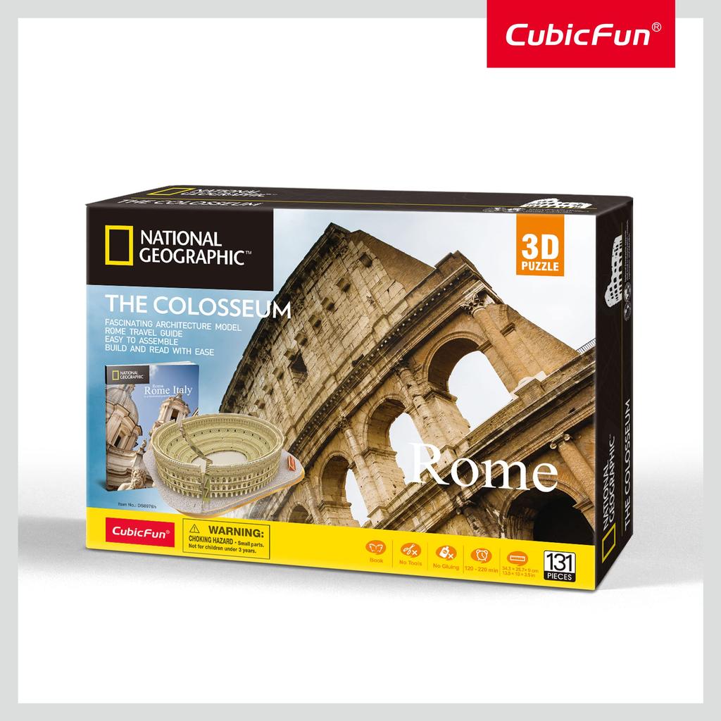 ASSYME Cubic Fan 3D Puzzle Craft Kit No Glue or Tools Required Colosseum DS0976h - -