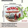 Винтажная металлическая жестяная вывеска Texaco Retro Грузовик Настенный Декор 7,87 Дюйма Круглая