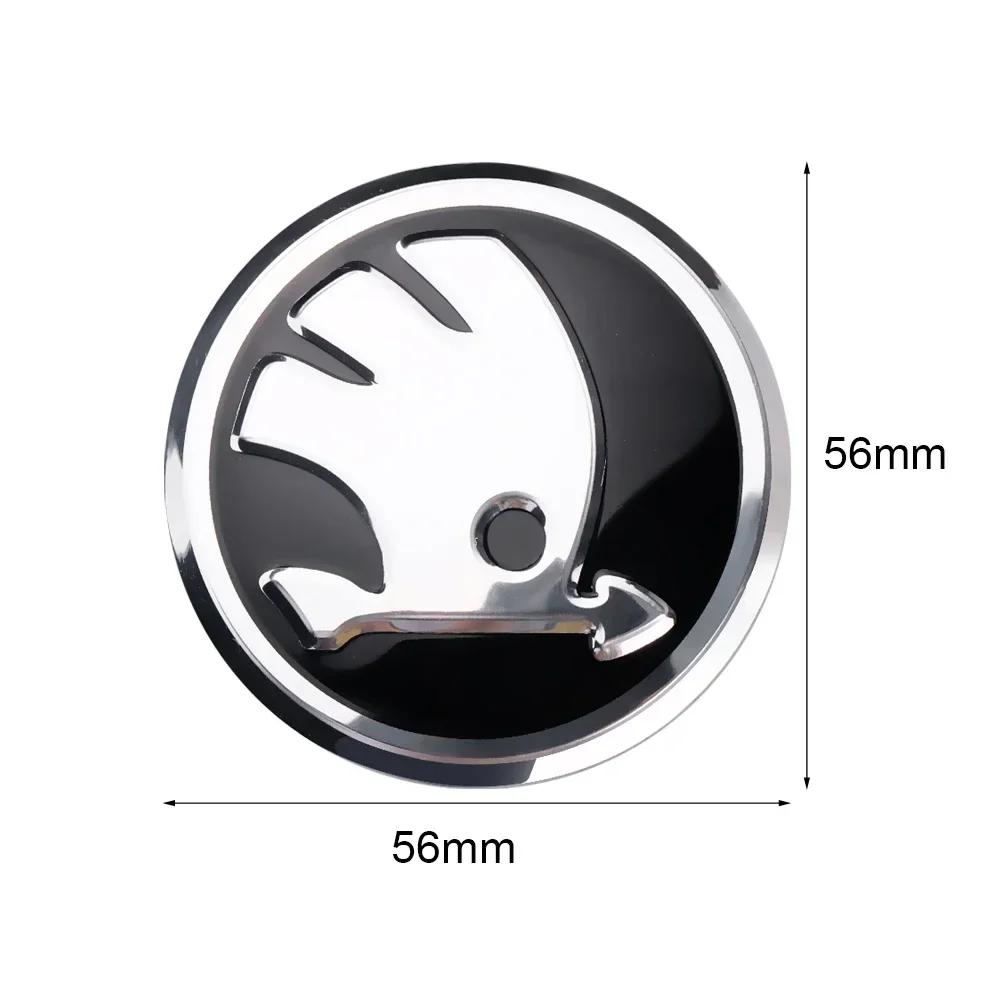 Car Sticker Skoda 2026 Hot 4PCS 56mm Aluminium Alloy Auto Car R Wheel Hub Center Caps Emblem Sticker For Skoda Octavia A7 Rapid 