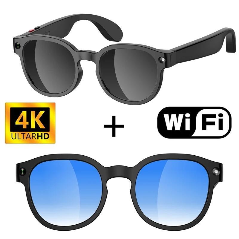 Новые ИИ-умные очки ИИ-перевод 500 Вт HD-камера Съемка 4K Изображение Bluetooth Звонки Запись Беспроводная музыка Многофункциональные умные солнцезащитные очки Унисекс