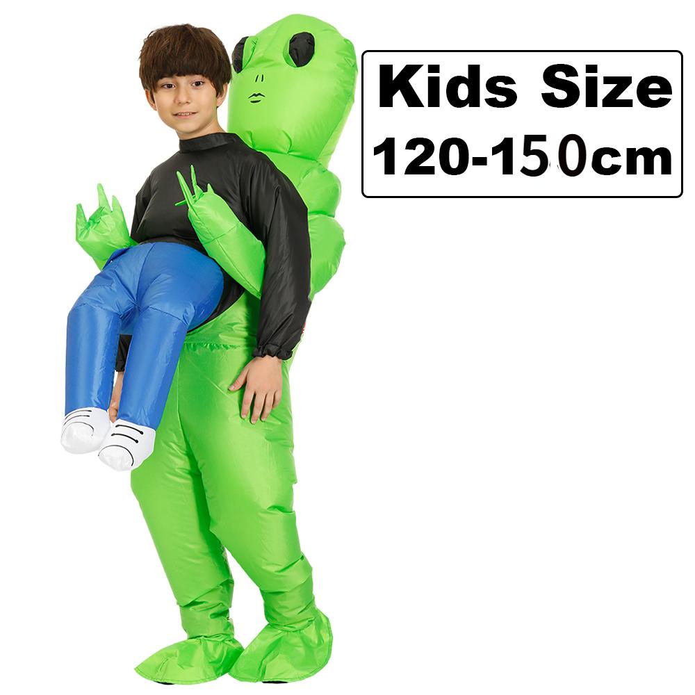 Adult and Kids Alien Inflatable Costume for Boys and Girls, Party Cosplay Funny Suit, Anime Fancy Dress Halloween Costume for Men and Women