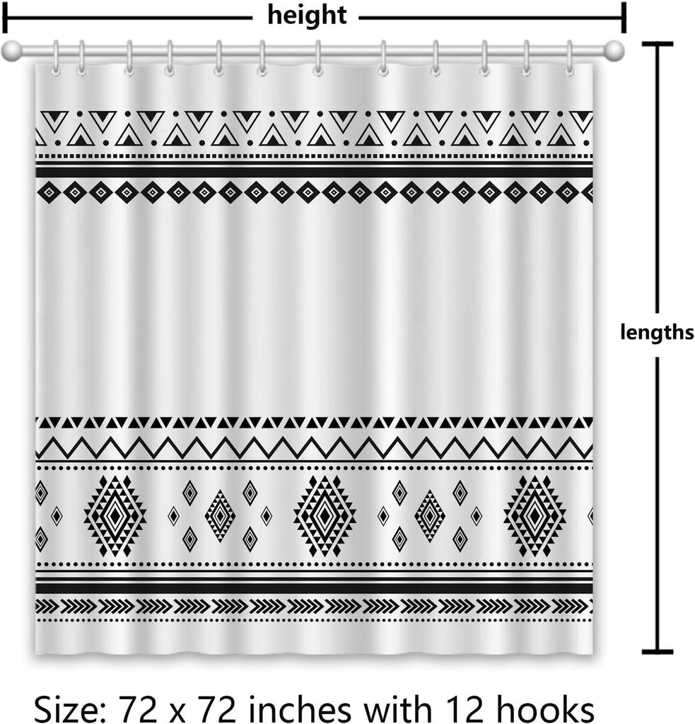 Простая геометрическая шторка для душа 180x 180см черно-белая полосатая декоративная шторка для ванной