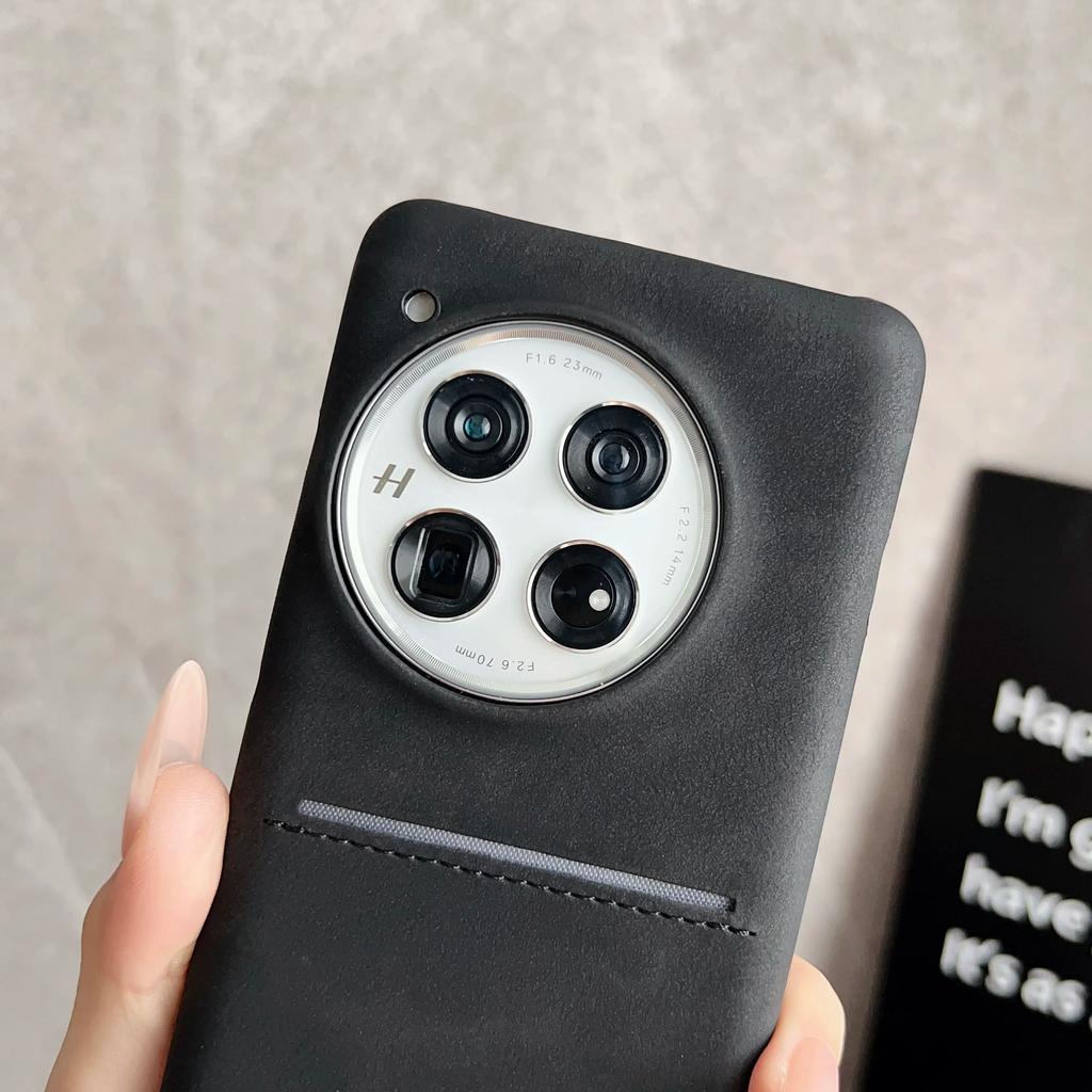Ретро кожаная клипса из овчины с карманом для карт Чехол для Oneplus 15 13 13R 12 12R 11R 11 ACE6 ACE5 ACE3 Pro Ударопрочная матовая крышка
