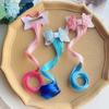 1pc New Girls Colorful Bows Wig Rhinestone Hairclips Hair Clips Glitter Gradient Ponytail Hair Band Hair Accessories Headband