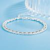 Simple and Luxurious Silver Plated Starry Double Layered Rice Grain Bracelet for Women's Light Luxury Flower Collection
