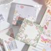 Mr.Paper 100 шт./пакет Квадратный блокнот для заметок Ins Свежий Художественный Цветок Декорация для блокнота Записка для оставления сообщений Канцелярские товары