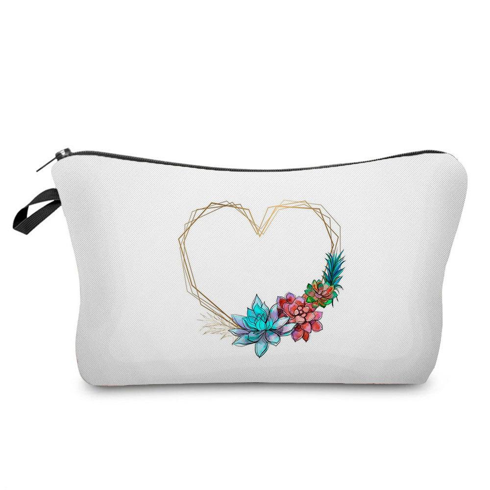 Женская косметичка с принтом Love для организации туалетных принадлежностей, дорожный органайзер для хранения 6385