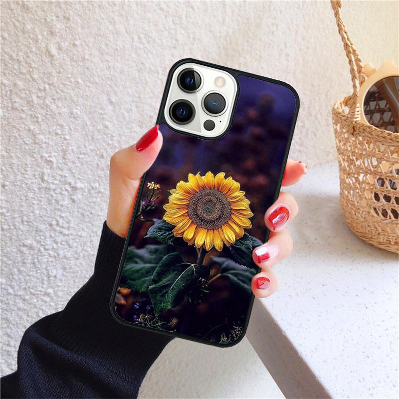 Летний чехол для телефона с подсолнухом для iPhone 17 Air 16 Coque 15 14 12 13 PLUS 11 PRO MAX Задняя крышка Fundas Shell