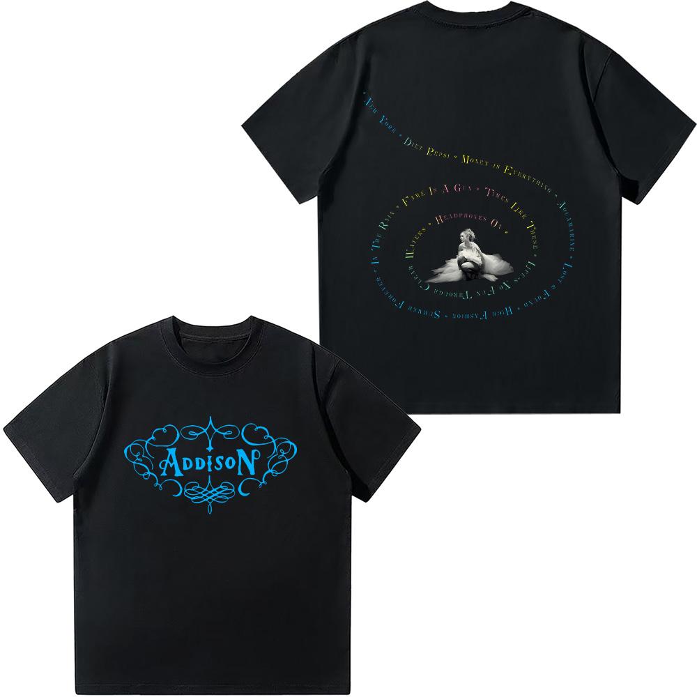 Addison Rae Pop Music T Shirt Addison The Album Tees Dreamy Art Aesthetic Tee-shirt Women Casual Clothing Y2K Short Sleeve Cotton Tee Unisex Tops