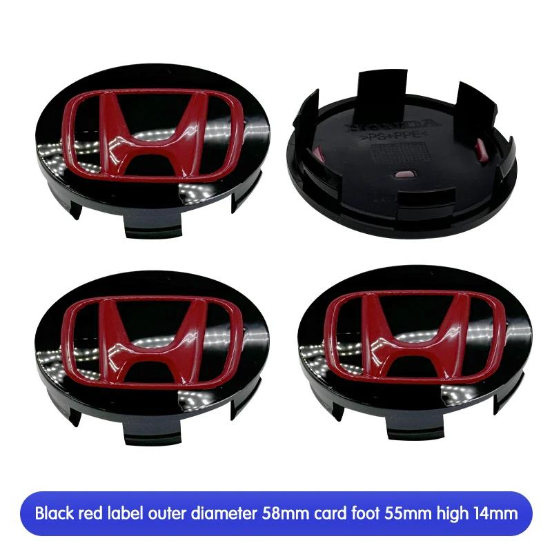 4pcs 58/62/69mm Car Wheel Center Hub Center Cap Rim Hub Dustproof Cover Emblemem For Honda Accord CRV XRV Civic Odysse Fit City
