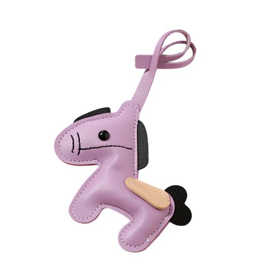 Брелок Яркий цвет Искусственная кожа Дизайн лошади Брелок с ремешком Рюкзаки Ключи от машины Сумки Аксессуар для сумки