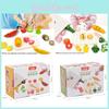 Деревянный игровой кухонный набор Фрукты Овощи Детские ролевые игры Готовка