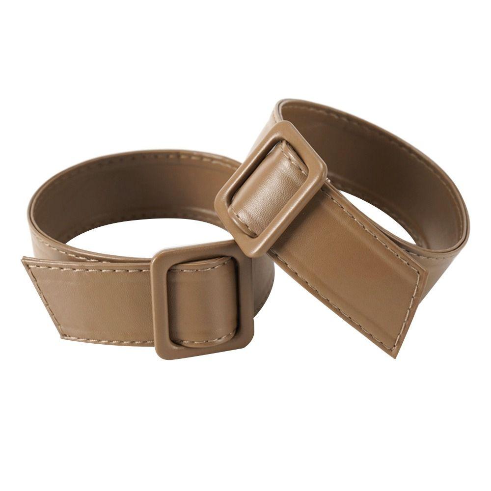 Faux Leather Cuff Bands Strap Replacement Adjustable Sleeve Garters Leather Cuff Bands  Women