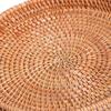 Поднос из ротанга, сотканный вручную, удобный в использовании, круглая корзина для хранения фруктовых закусок для гостиной